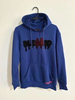 Blue Blessed Graphic Pullover Hoodie