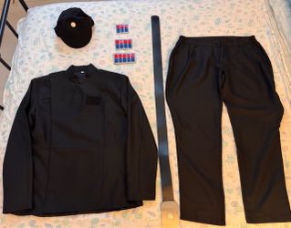 Star Wars Imperial Officer Black Uniform/ Cap / Belt / Rank Pad / Costume Set