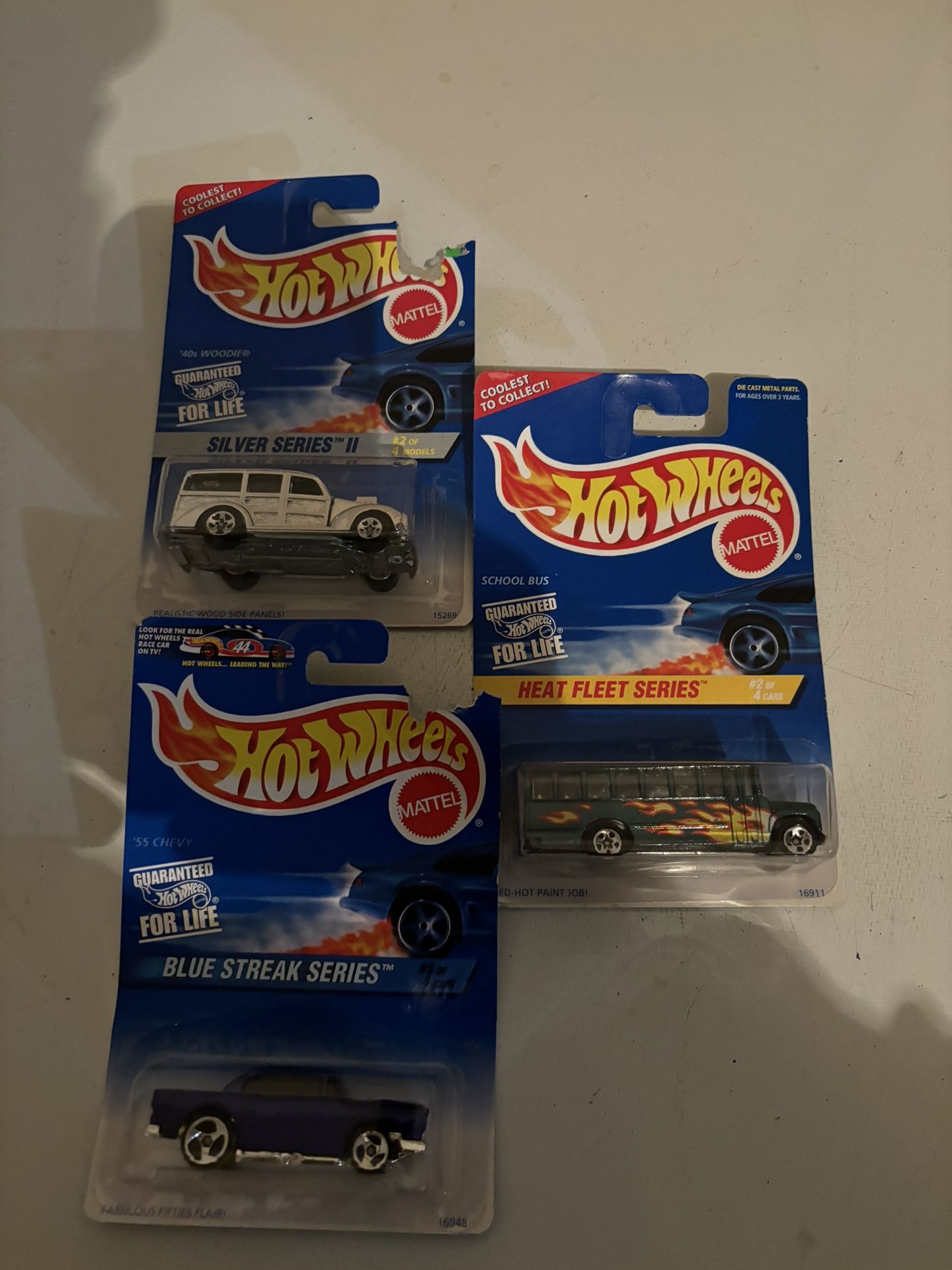 Three hot wheels