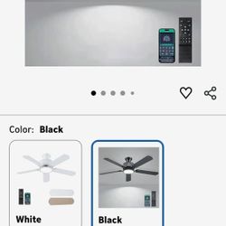 Black 44IN Ceiling Fan with Remote (cash only)