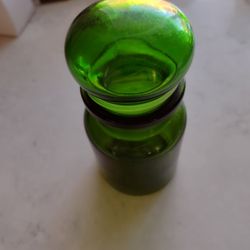 Vintage Green Glass Jar Brazil.  No Knicks.  Cash Porch Pickup Redmond.