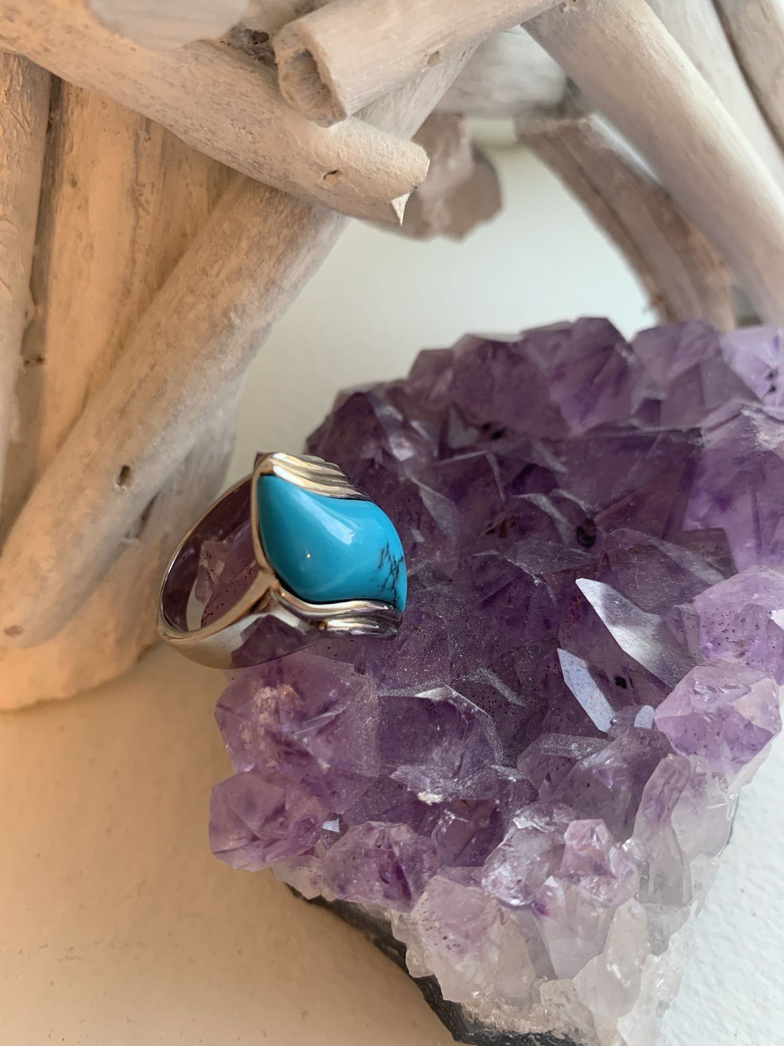 Vintage Turquoise Ring, size 8.5