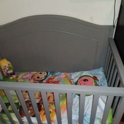 Light Gray Baby Crib 