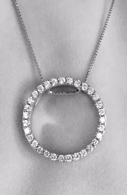 Eternal Love 925 Sterling Silver CZ Pendant Necklace