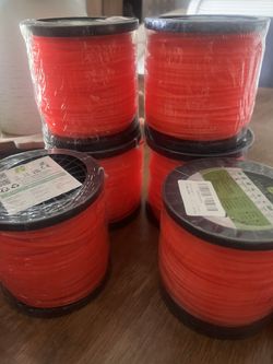 6 Red Packs Of Nylon Wire 100m