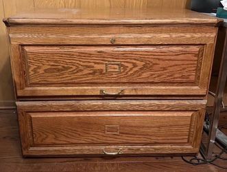 OAK FILE CABINET