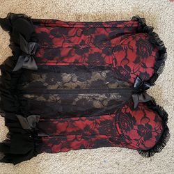 Red Lace Corest SIZE XL