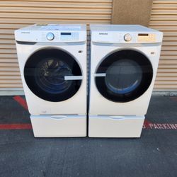 Samsung Front Load Washer Gas Dryer W Pedestal 