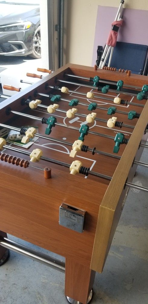 Harvard midfielder Foosball table