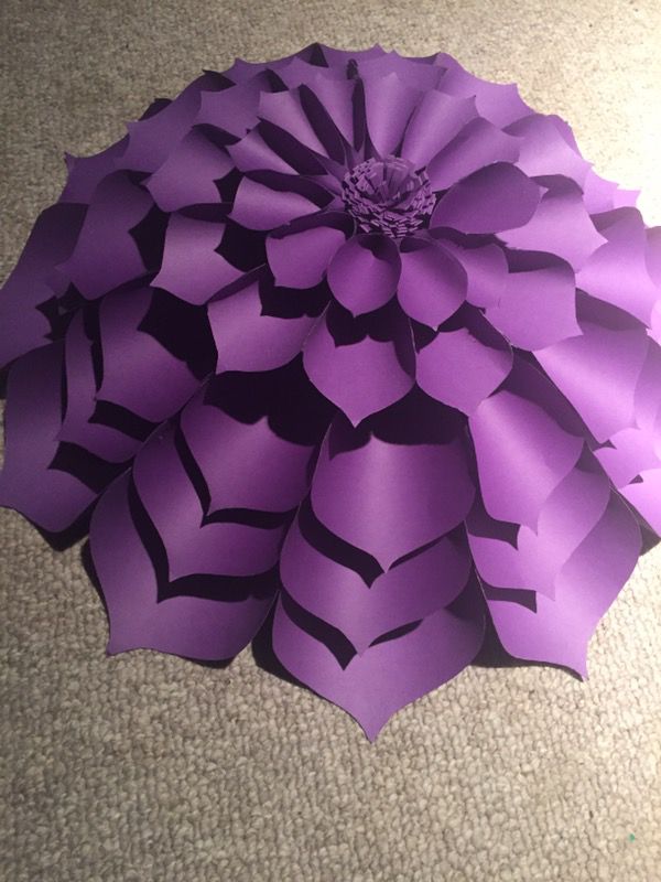 Purple paper flower