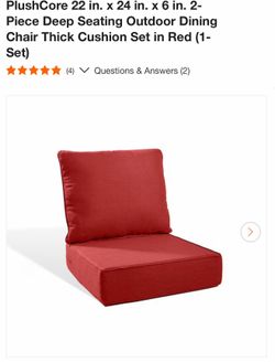 Patio Outdoor cushions 22x24x6in