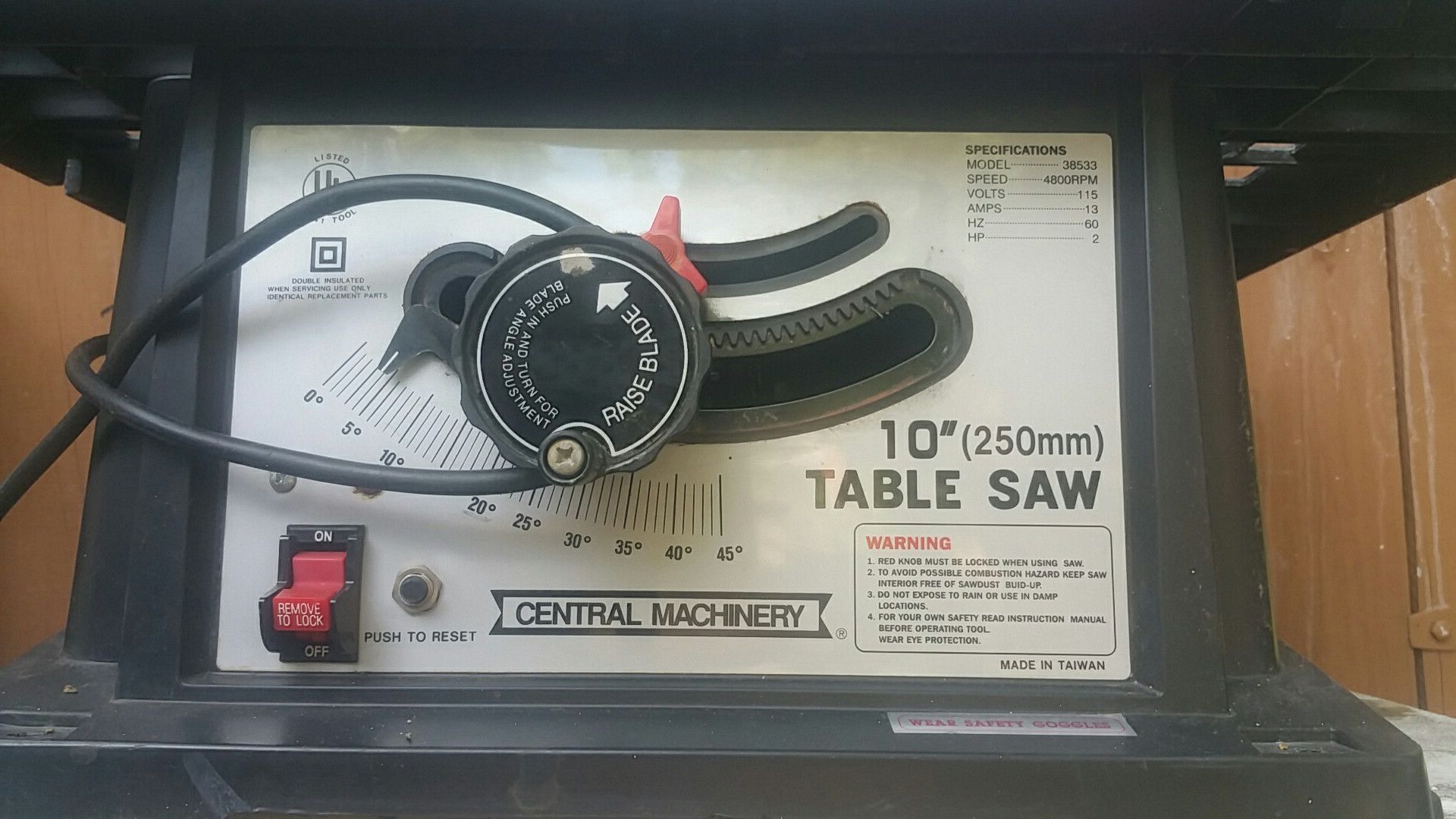 Harbor Freight/Central machinery 38533,10" table saw for Sale in