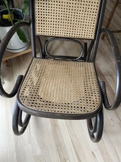 Bentwood Cane And Wooden Full Size Rocking Chair Thumbnail