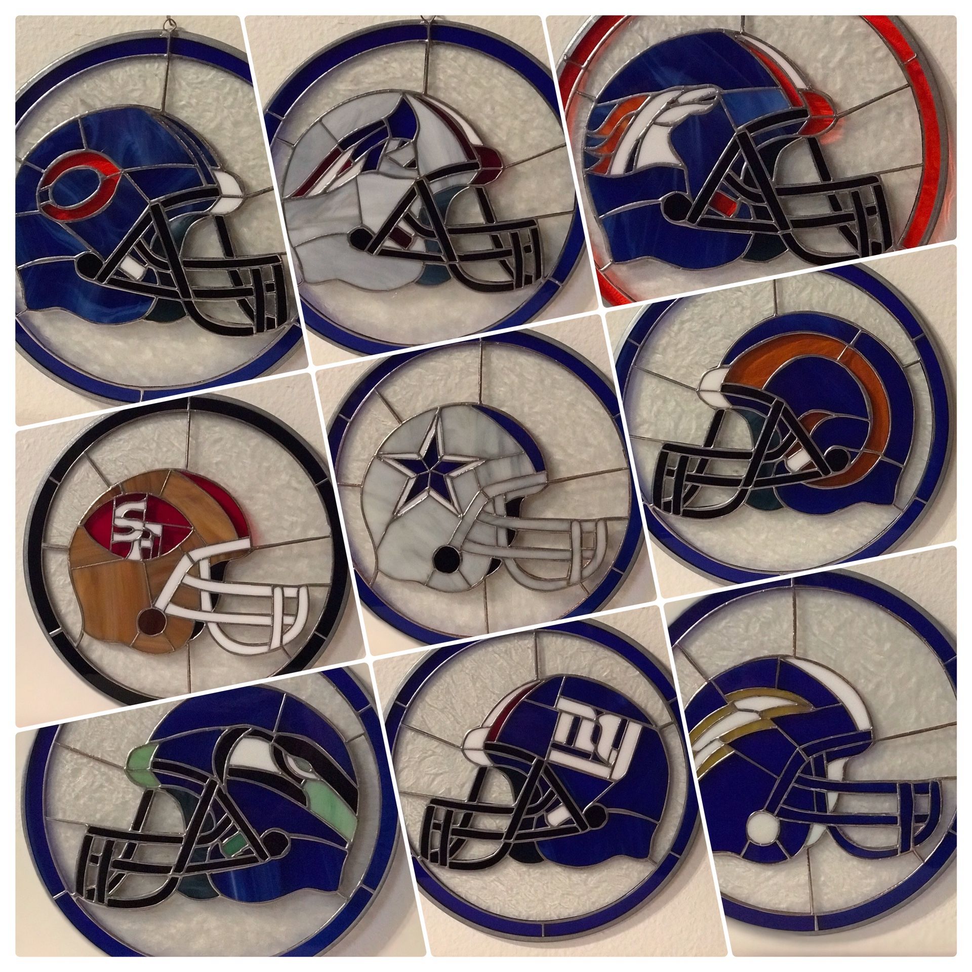 Nfl stained glass ornaments!