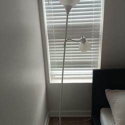 White Floor Lamp with Reading Light