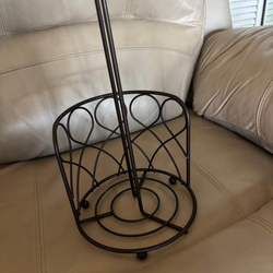 Black toilet paper holder 14 long