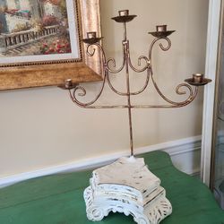 Country french Pedestal riser decor riser candelabra