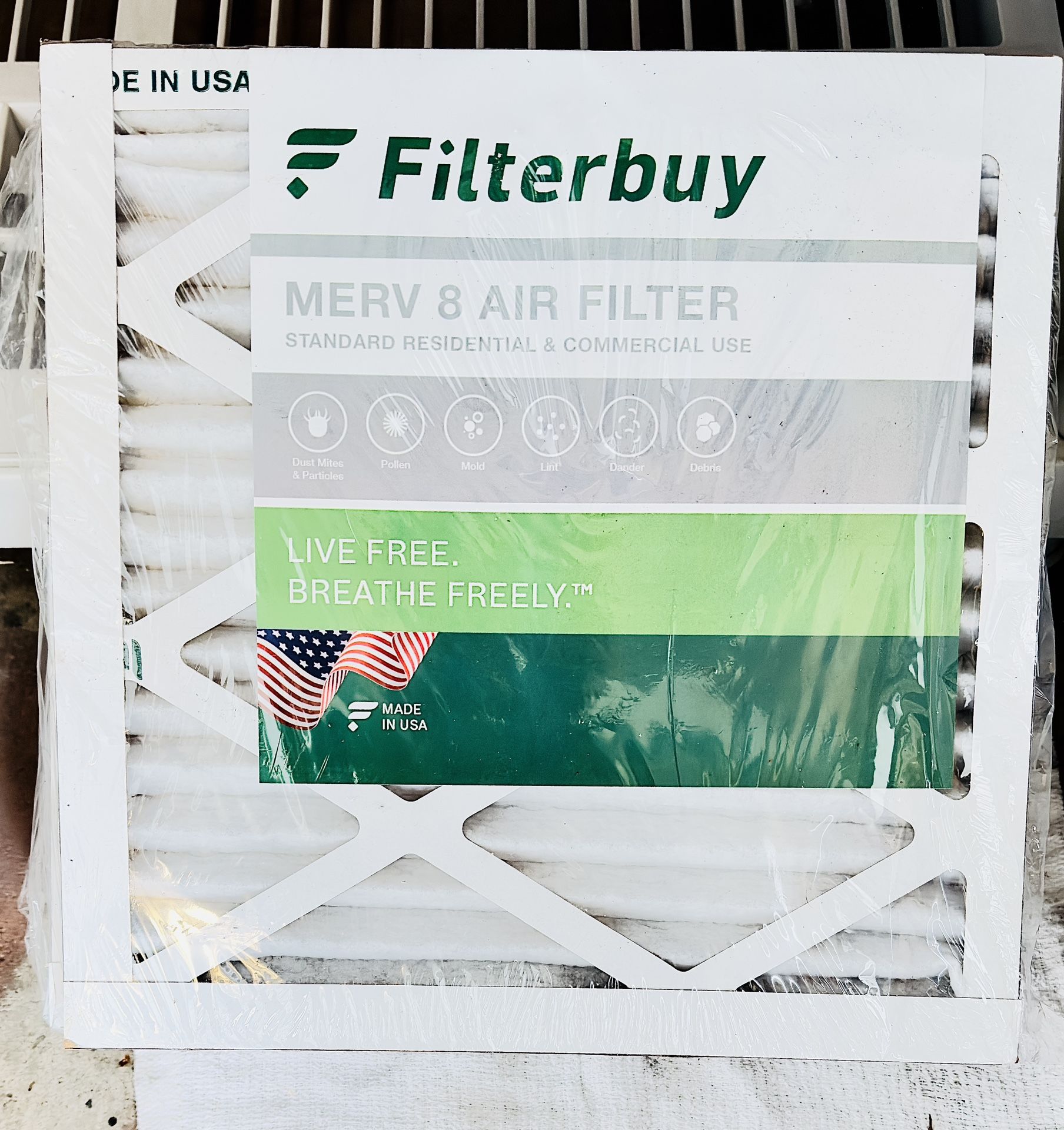 Air Filter MERV 8 13.25x13.25x1 Dust Defense (6-Pack), Pleated HVAC AC Furnace Air Filters Replacement