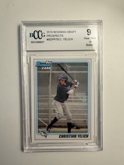 Christian yelich rookie baseball card vintage graded rare