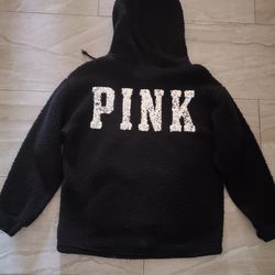 Pink fleece hoodie