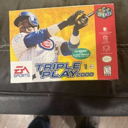 New Factory Sealed Triple Play 2000 Nintendo 64 N64 Authentic MLB would grade high PSA VGA WATA! Pickup Inman SC or can ship!
