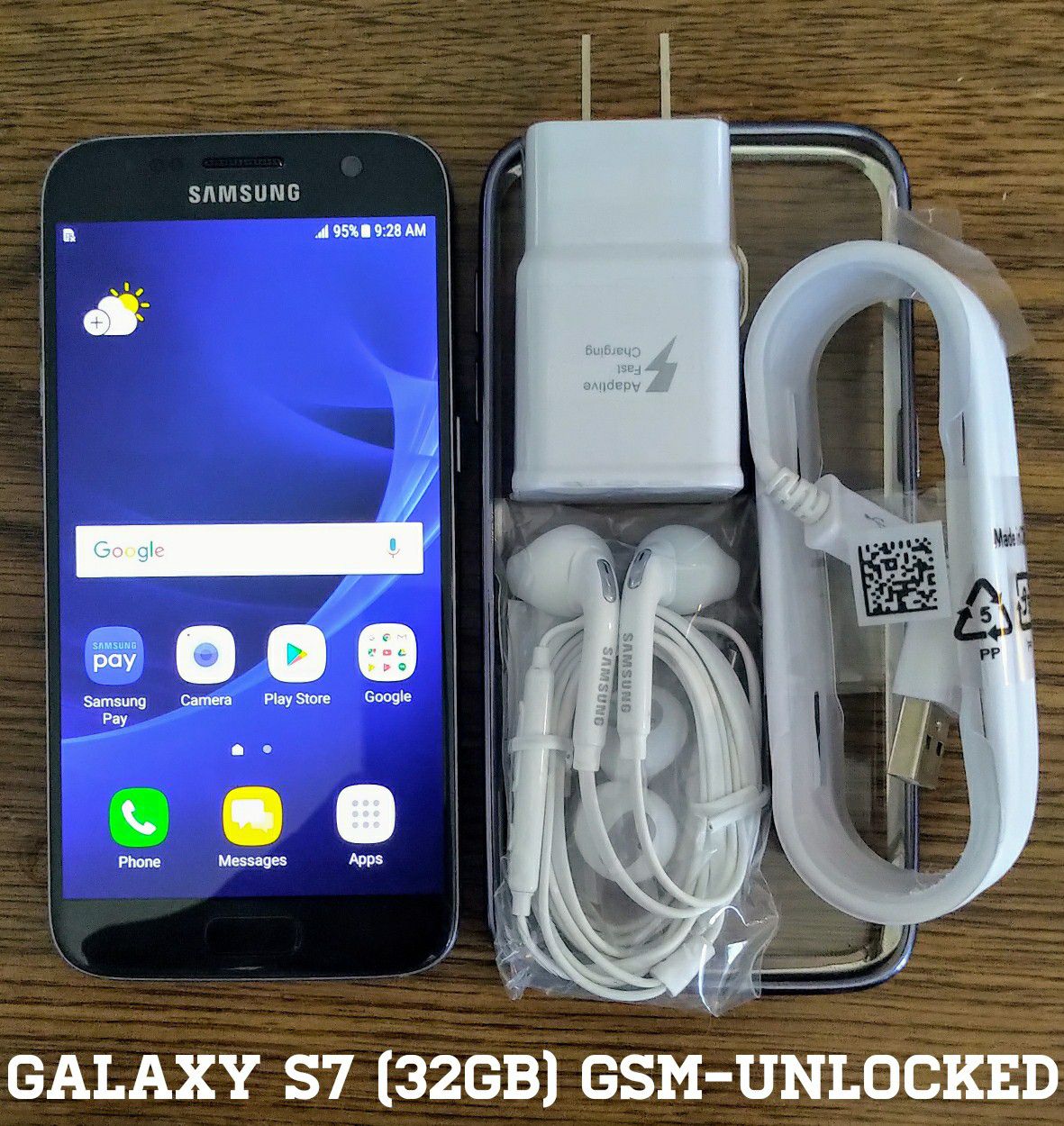 Galaxy S7 (32GB) GSM-UNLOCKED + Accessories