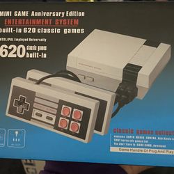 Game console with built in games