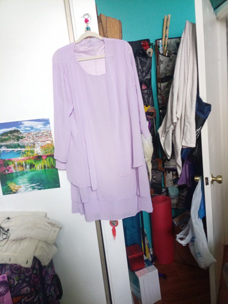 Purple Dress With Sweater Size Large