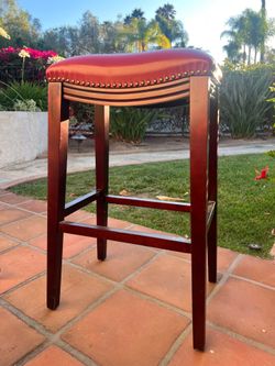 Chair / Stool with red leather