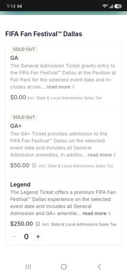 Fifa fan festival tickets 7/5