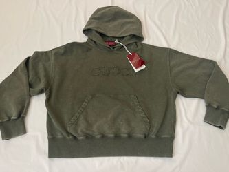 Gucci Embroidered Jersey Sweatshirt Hoodie Pullover Crop Long Sleeve Top Women L