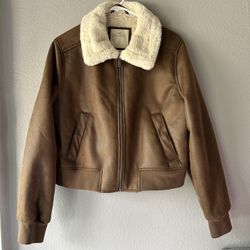 Hollister Aviator Faux Sherpa Jacket