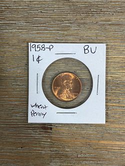 Wheat Penny 1958-P Coin BU