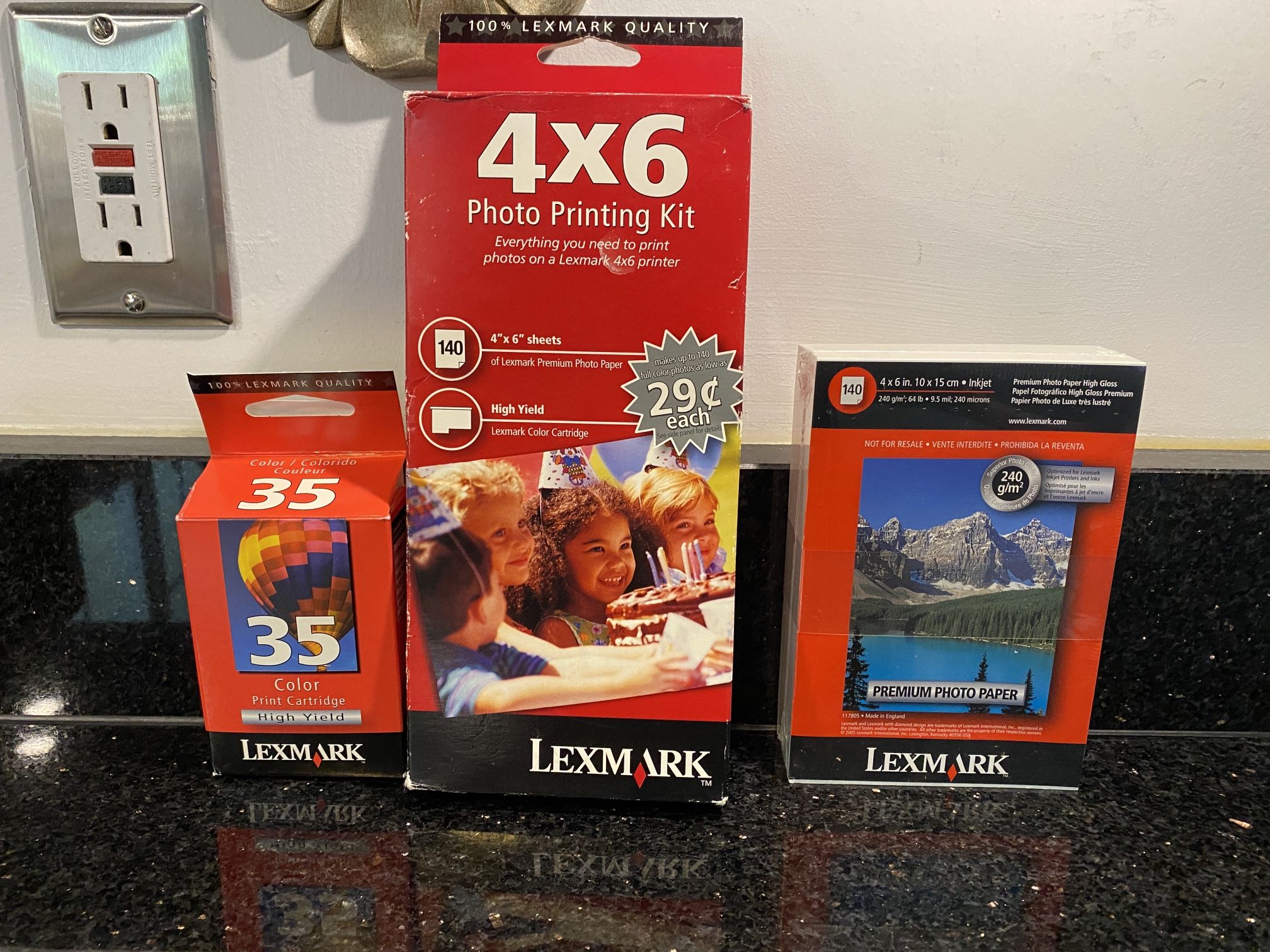 Lexmark 4x6” Photo Printing with #35 Color Cartridge for Printers P315 & P450