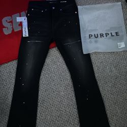 flared purple jeans 