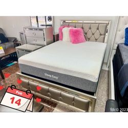 5 Piece silver mirrored Bedroom set on sale