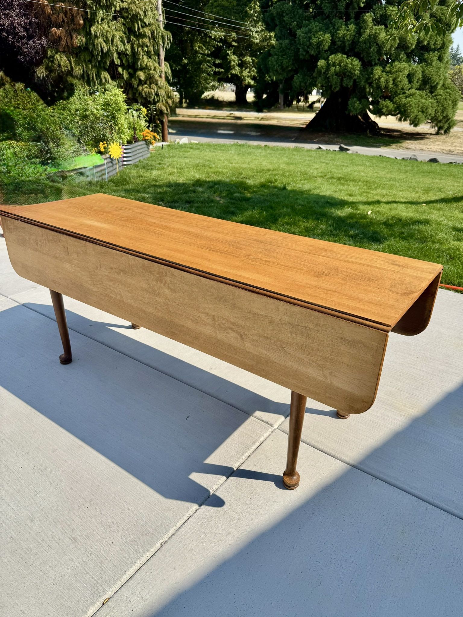 Vintage Antique Folding Wood Dining Table