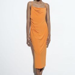 Zara New Orange Dress