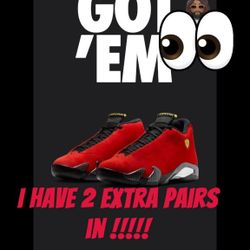 Jordan 14s Ferrari Size 8