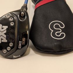 LH NEW (DEMO) PXG 0341 GEN2 WOOD #3 15* ADJUSTABLE KUROKAGE 60G. R. FLEX MITSUBISHI RAYON GRAPHITE SHAFT W/ GOLF PRIDE GRIP, a New Leather Head Cover 