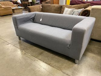 Square Frame Lightweight Grey Loveseat