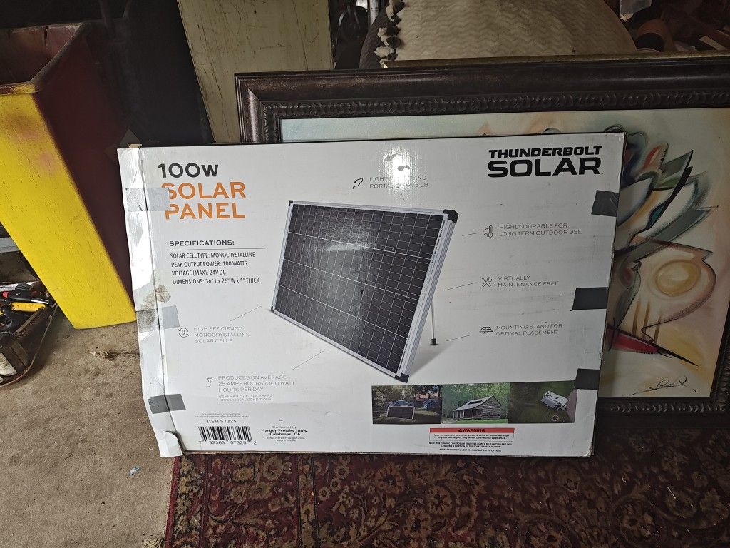 Thunderbolt 100 watt Solar Panel