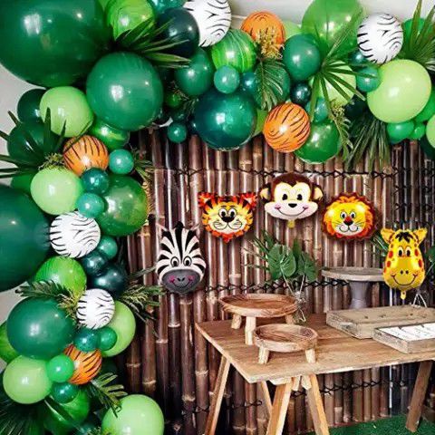 Animal Safari Birthday Foil Party Set