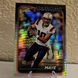 2024 Topps Chrome #203 DRAKE MAYE Rc Rookie Prism Refractor