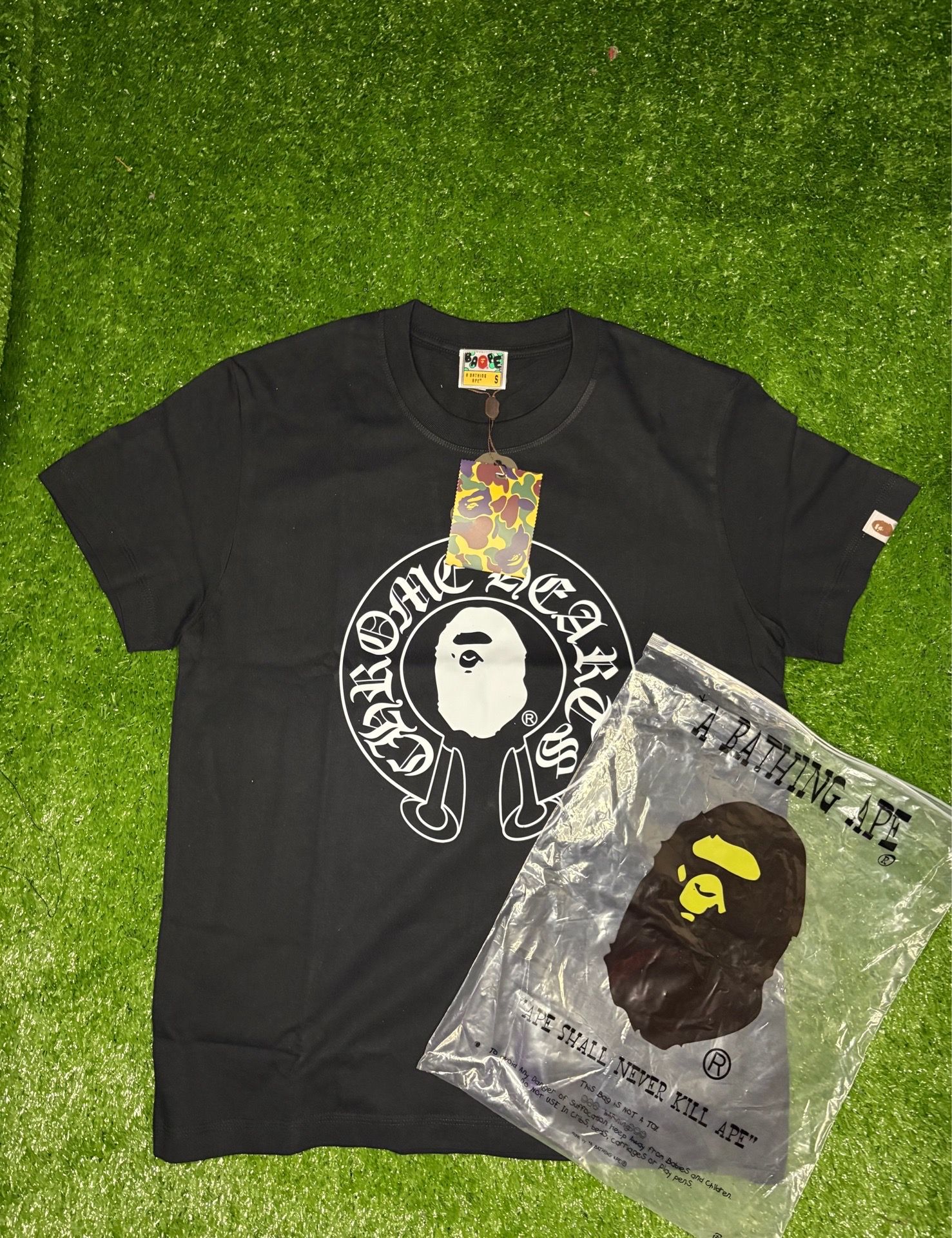 BAPE x Chrome Hearts Black Baby Milo Shirt – Size Small