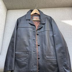 Vintage Biker leather jacket Coat Bomber Aviator Medium Large