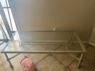 Glass coffee table