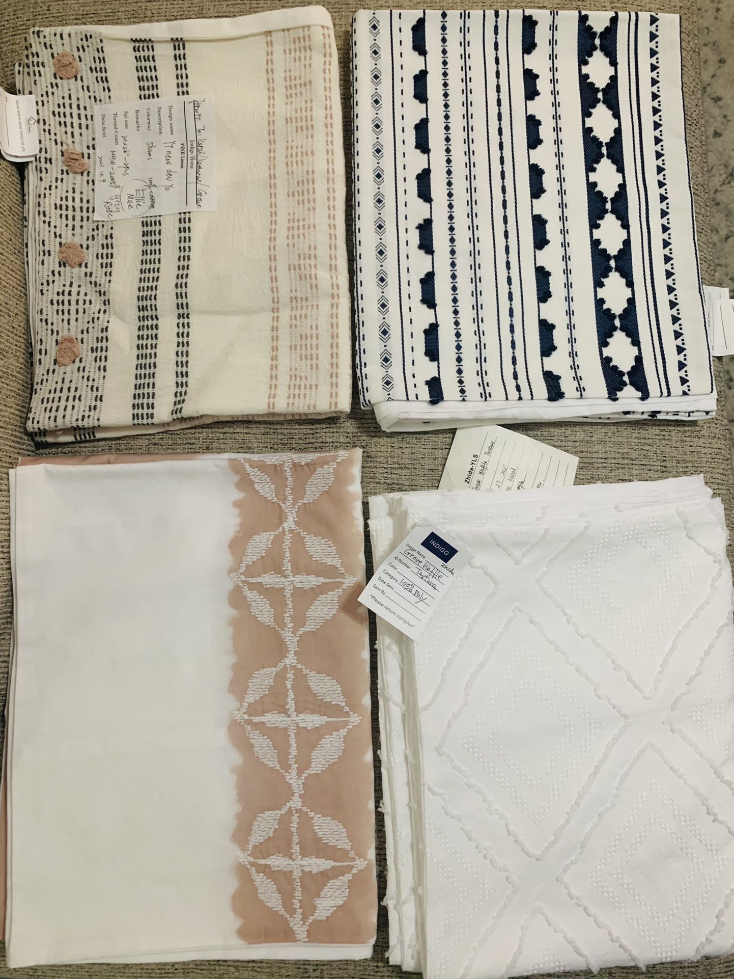 Hand Embroidery Bohemain cotton Linen Pillow Cover