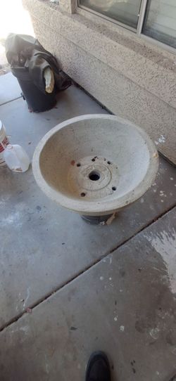 Concrete Bowl Planter