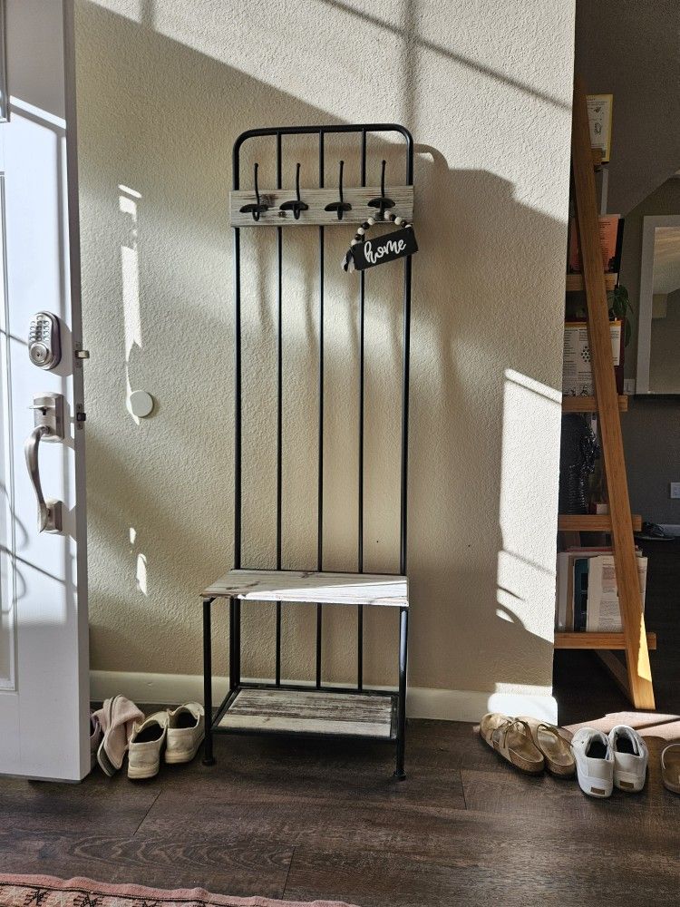 Wine Rack With Matching Entryway Coat Tree